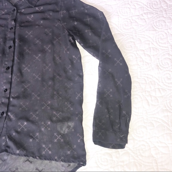 H&M Button Down Sheer Shirt - Picture 3 of 7